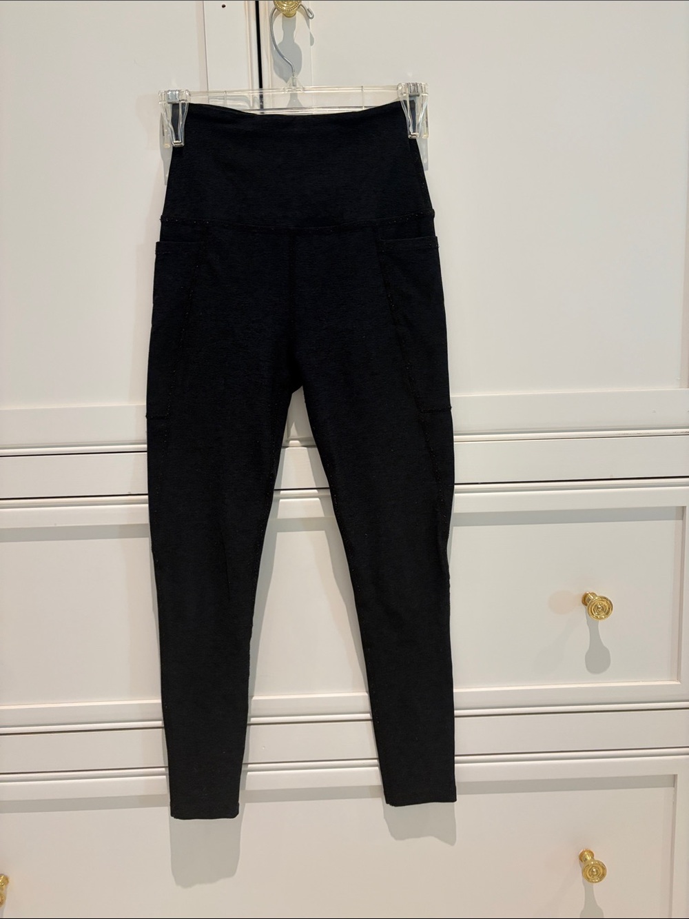 Beyond Yoga Spacedye™ Out Of Pocket High Waisted Midi Legging (Black)
